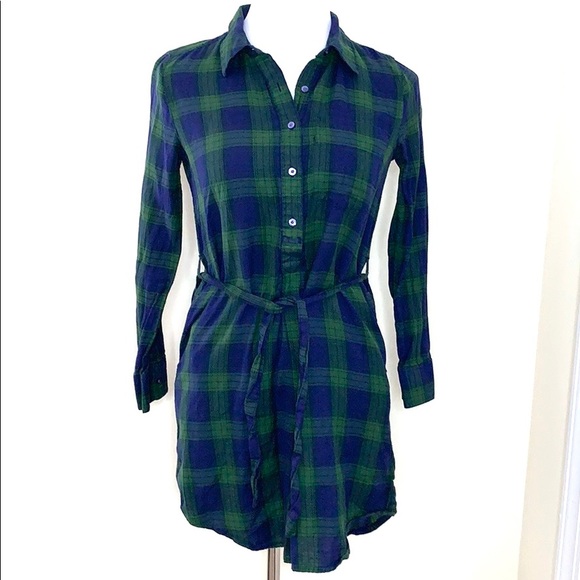 GAP Blue & Green Flannel Dress - Picture 1 of 8